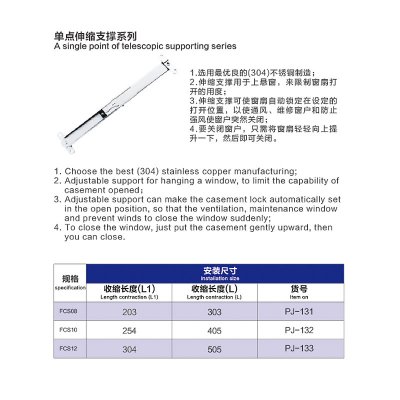 Single point telescopic support series